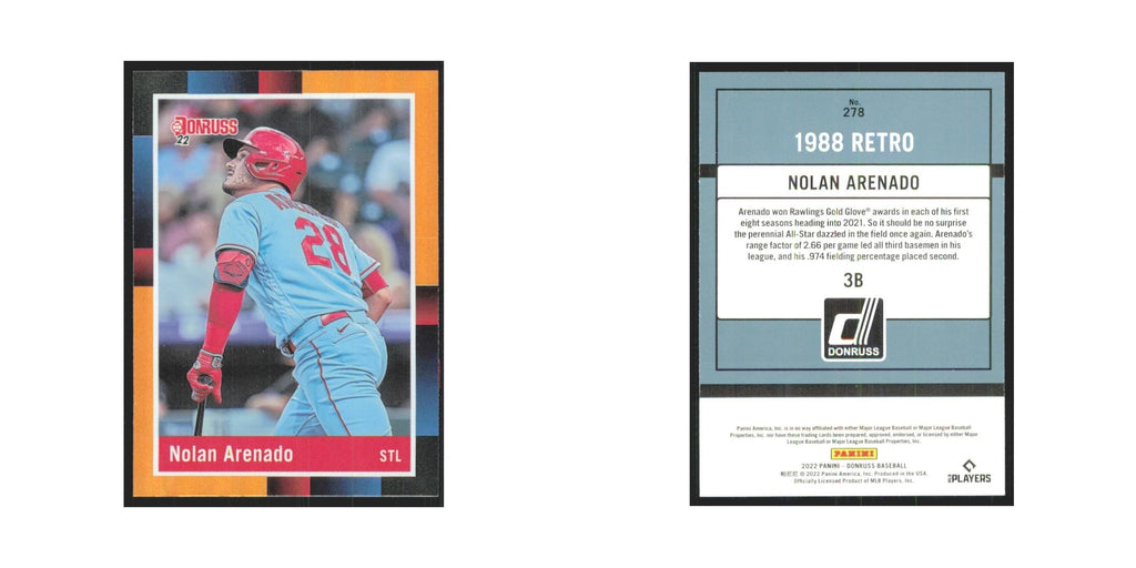 2022 Donruss Orange Nolan Arenado Cardinals #278