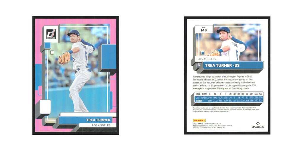 2022 Donruss Pink Trea Turner Dodgers #149