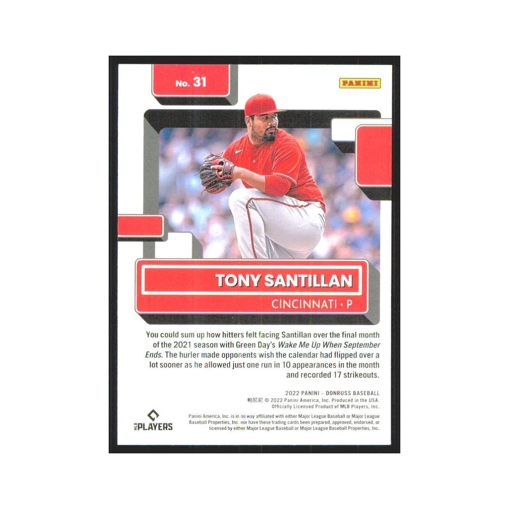 2022 Donruss Pink Tony Santillan RC Reds #31