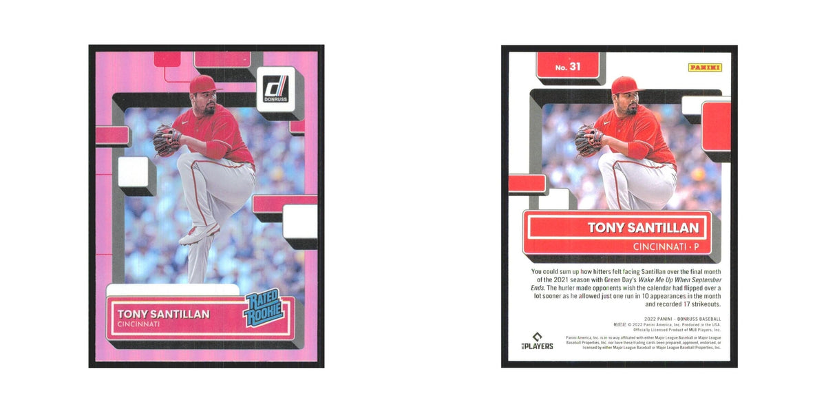 2022 Donruss Pink Tony Santillan RC Reds #31