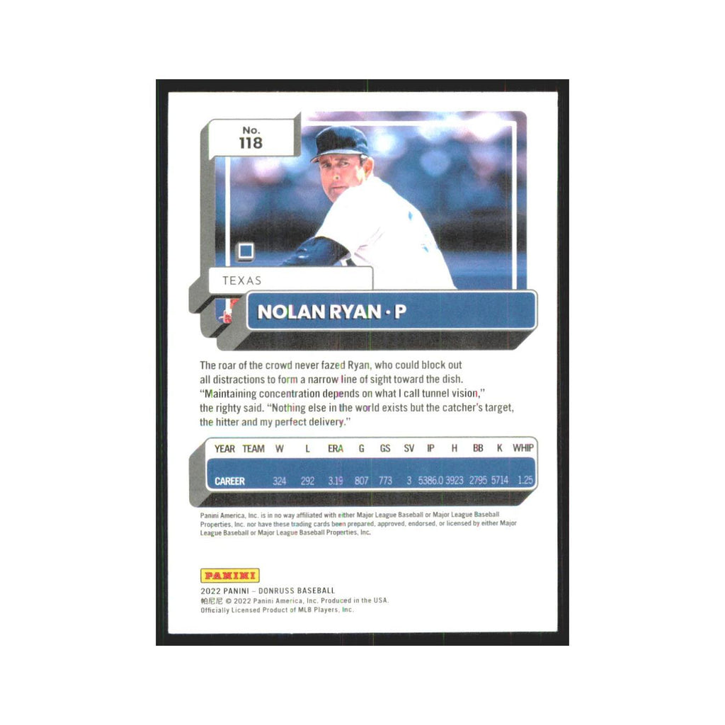 2022 Donruss Nolan Ryan Rangers #118