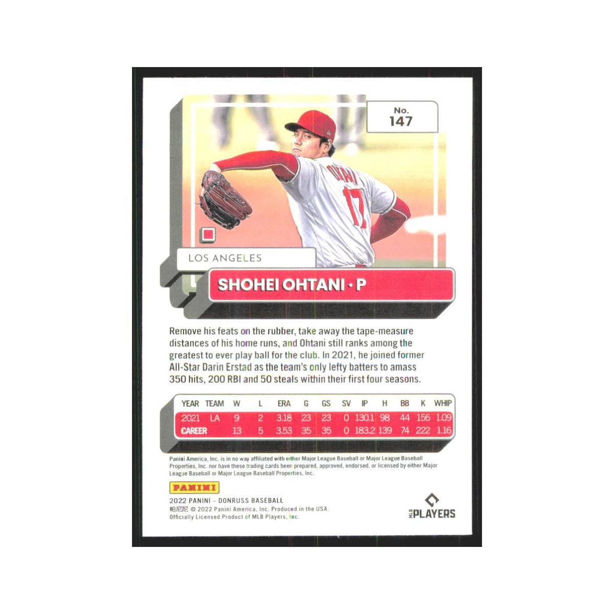 2022 Donruss Shohei Ohtani Angels #147