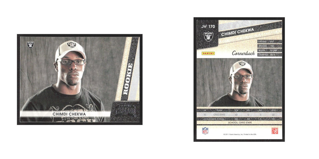 2011 Panini Threads Chimdi Chekwa RC Raiders #170