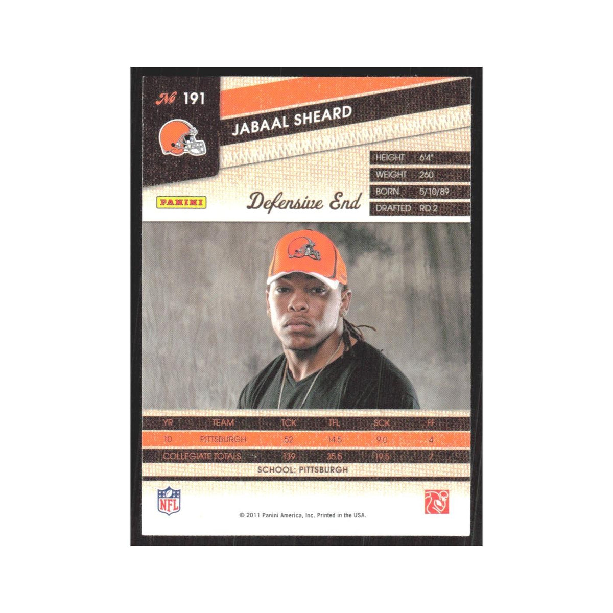 2011 Panini Threads Jabaal Sheard RC Browns #191