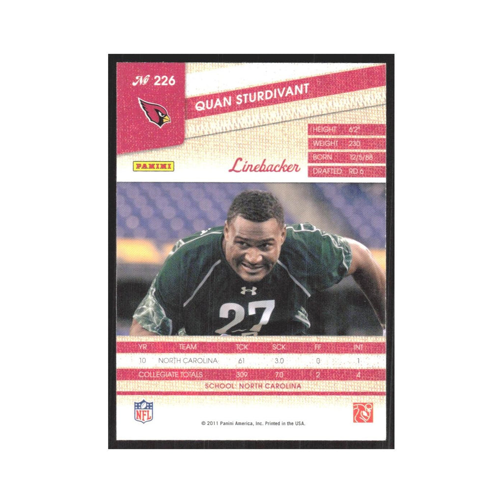 2011 Panini Threads Quan Sturdivant RC Cardinals #226