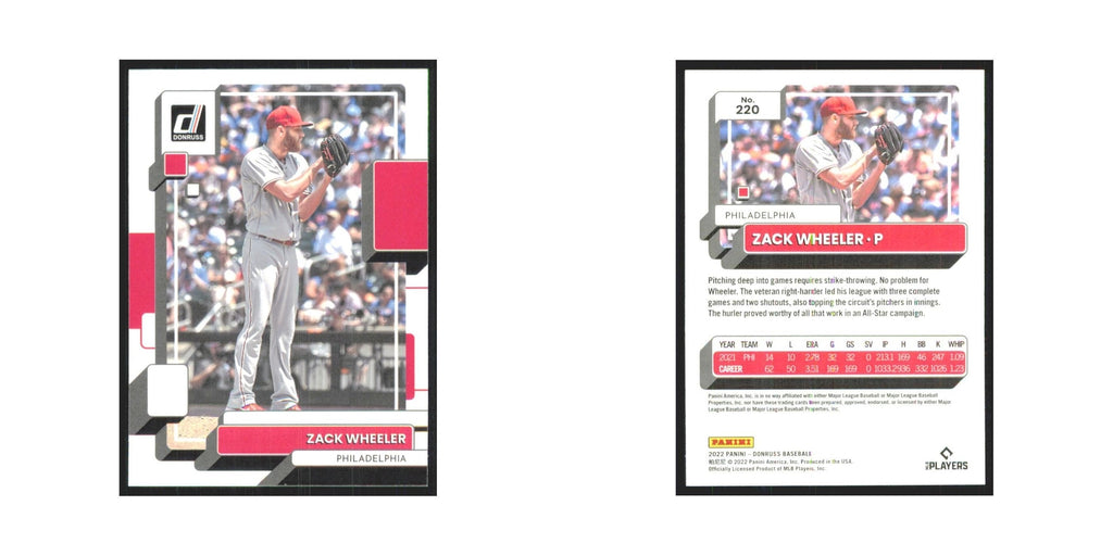 2022 Donruss Zack Wheeler Phillies #220