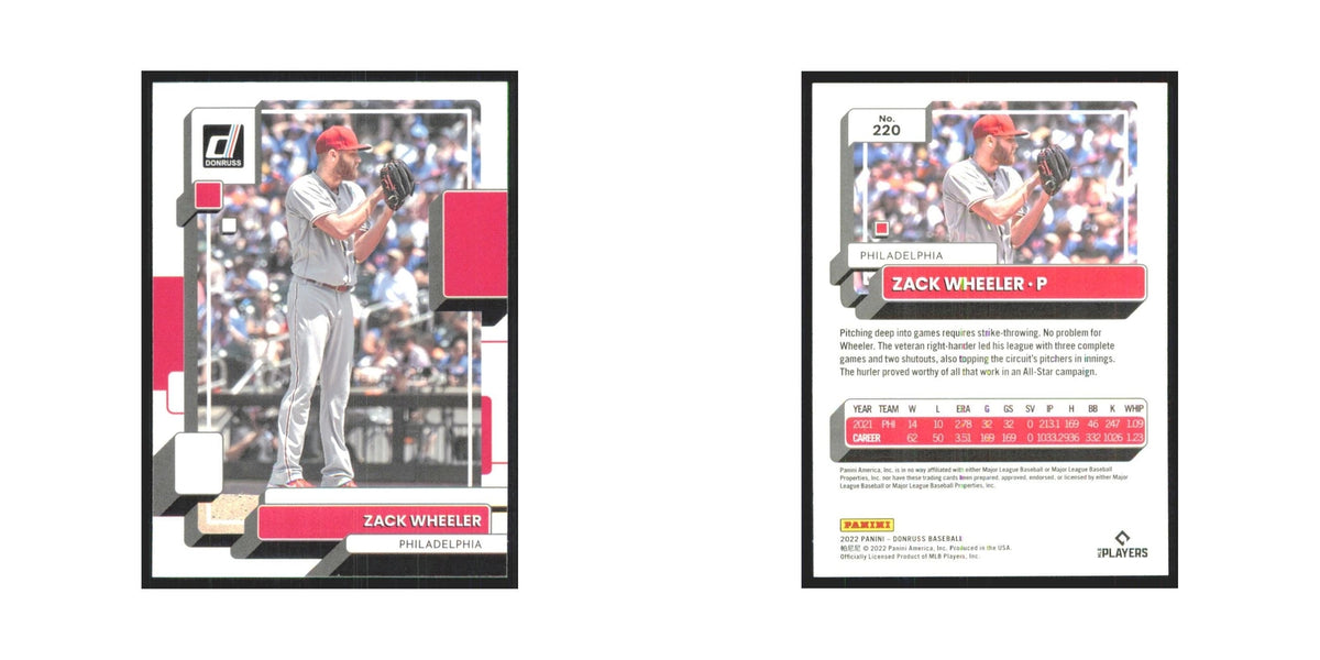 2022 Donruss Zack Wheeler Phillies #220