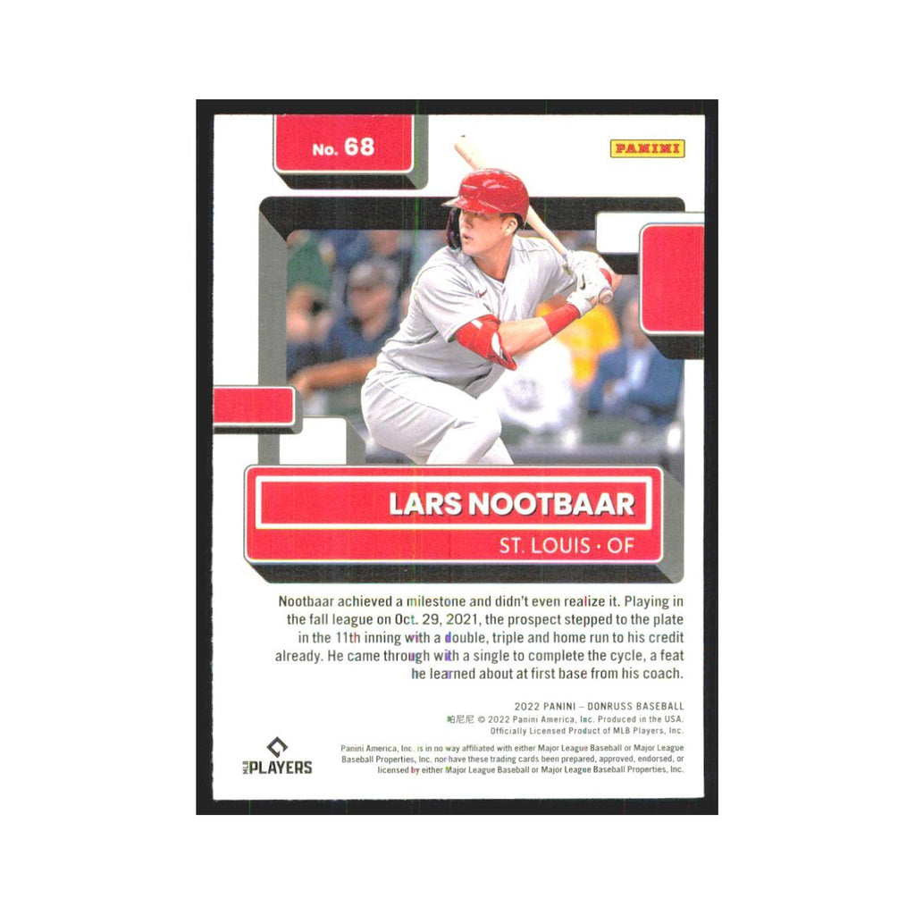 2022 Donruss Lars Nootbaar RC Cardinals #68