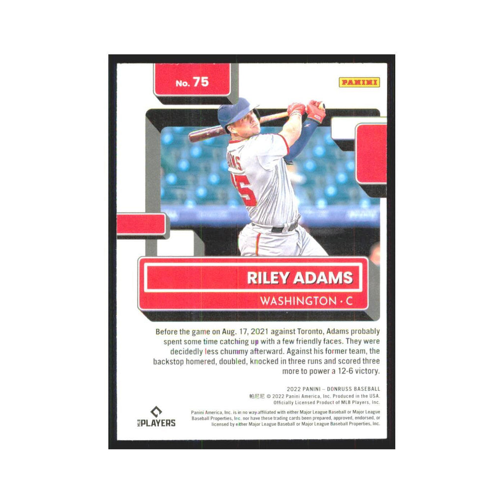 2022 Donruss Riley Adams RC Nationals #75