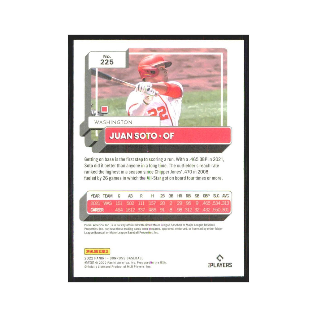 2022 Donruss Juan Soto Nationals #225