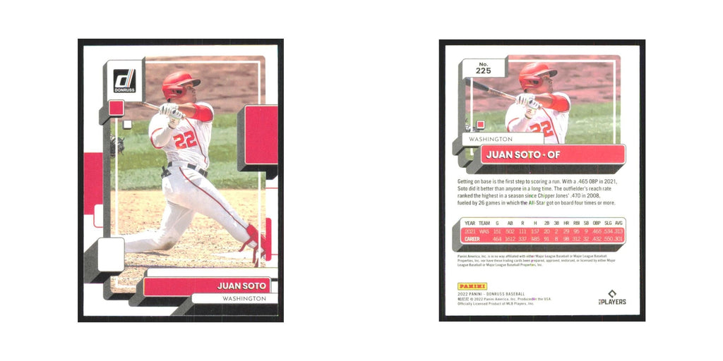 2022 Donruss Juan Soto Nationals #225