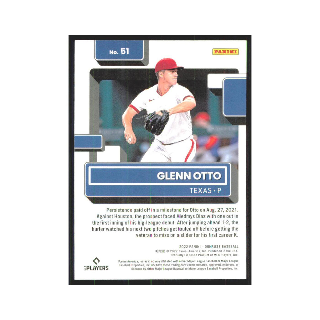 2022 Donruss Glenn Otto RC Rangers #51