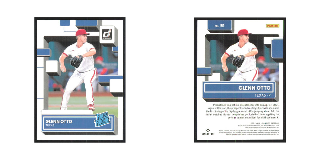 2022 Donruss Glenn Otto RC Rangers #51