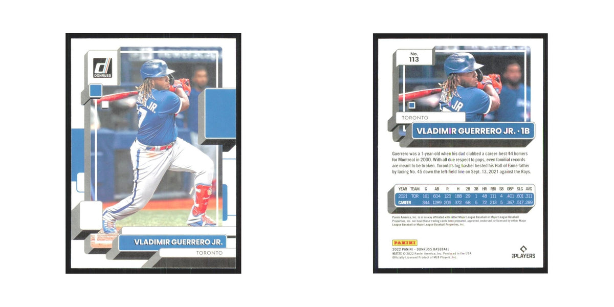 2022 Donruss Vladimir Guerrero Jr. Blue Jays #113