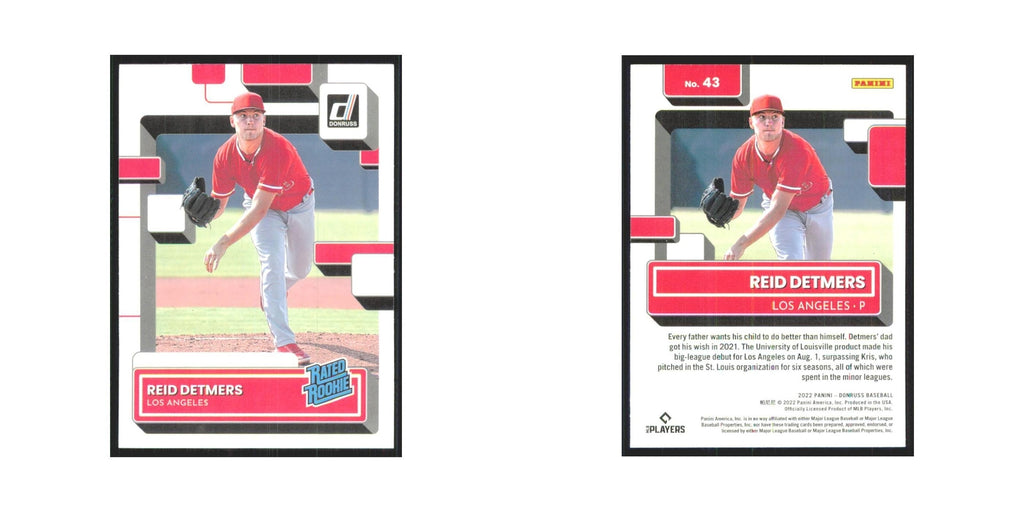 2022 Donruss Reid Detmers RC Angels #43