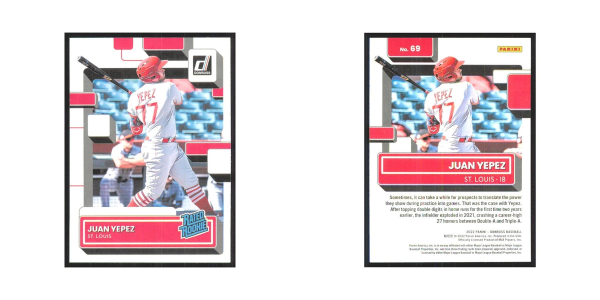 2022 Donruss Juan Yepez RC Cardinals #69