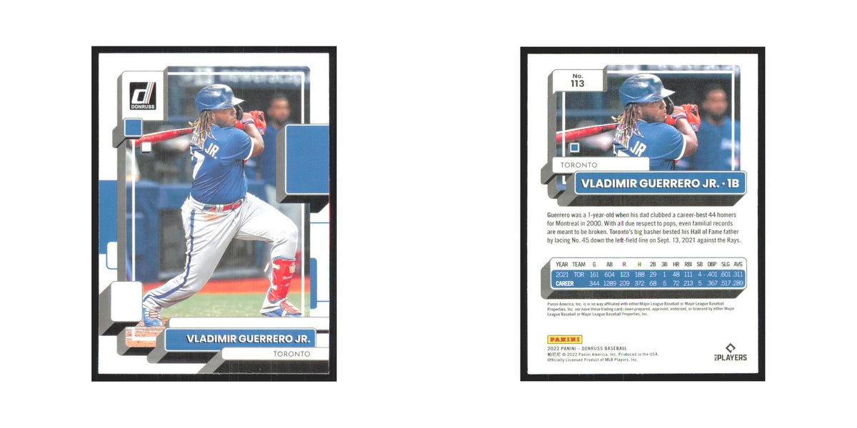 2022 Donruss Vladimir Guerrero Jr. Blue Jays #113