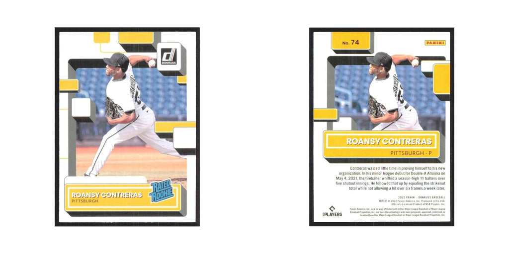 2022 Donruss Roansy Contreras RC Pirates #74