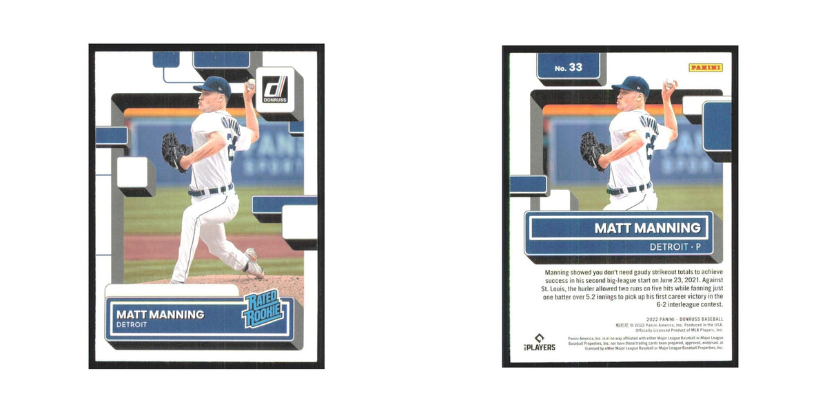 2022 Donruss Matt Manning RC Tigers #33