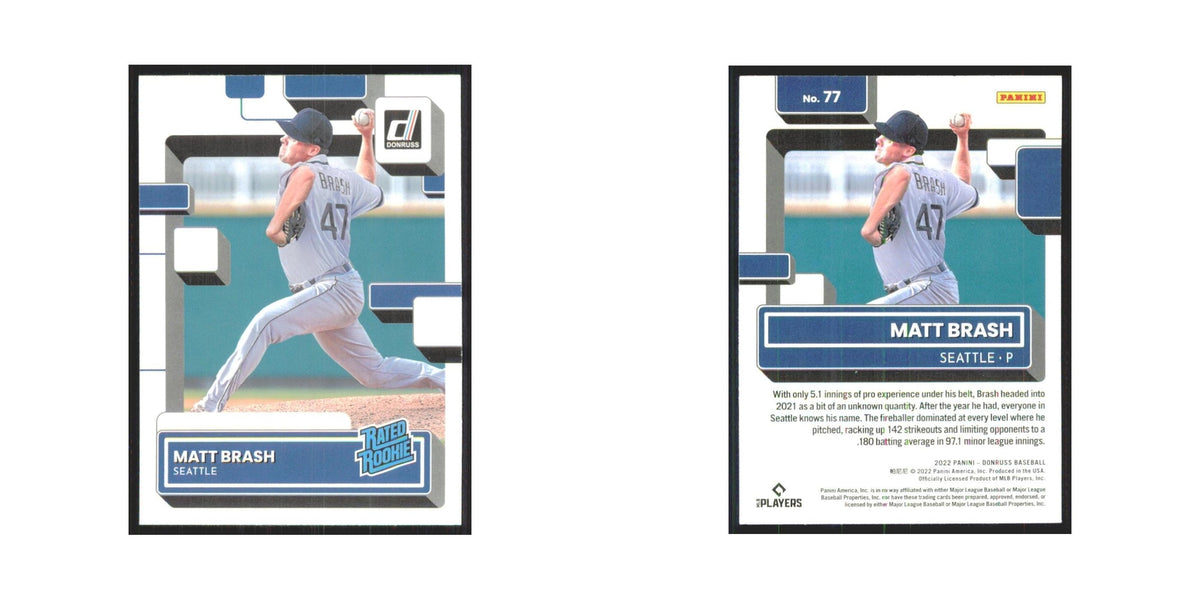 2022 Donruss Matt Brash RC Mariners #77