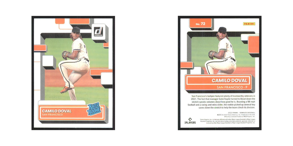 2022 Donruss Camilo Doval RC Giants #72
