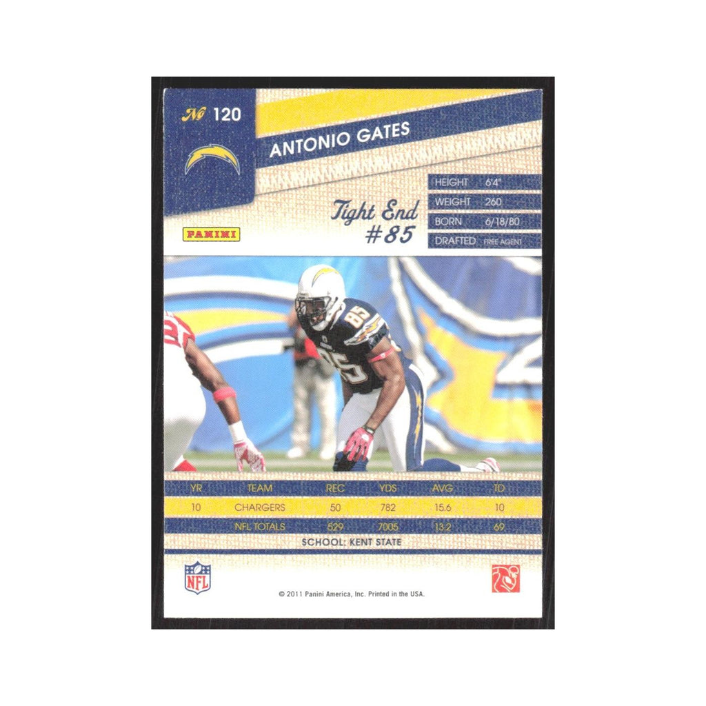 2011 Panini Threads Antonio Gates San Diego Chargers #120
