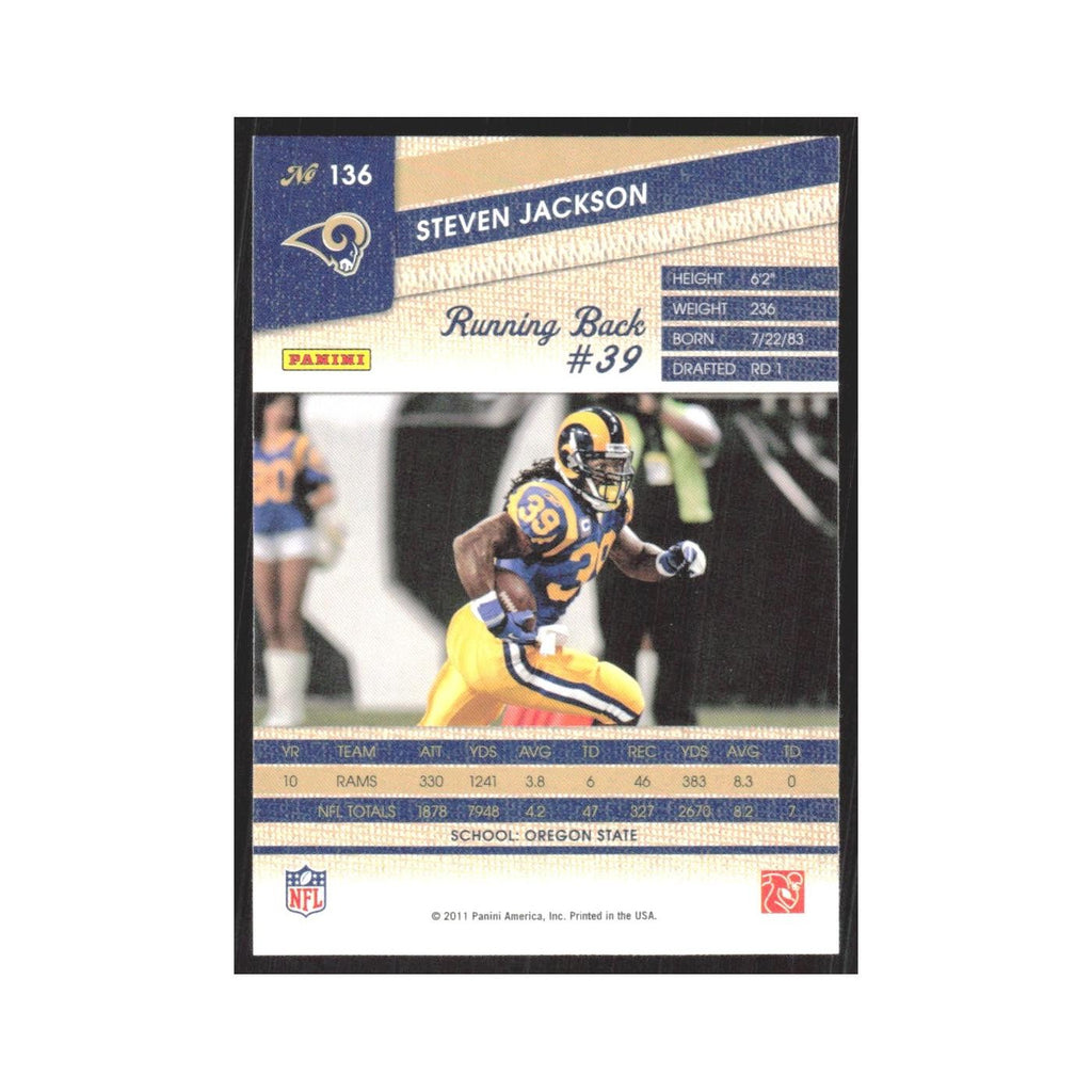 2011 Panini Threads Steven Jackson St. Louis Rams #136
