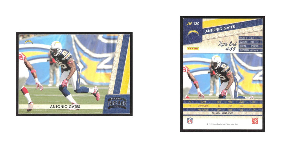 2011 Panini Threads Antonio Gates San Diego Chargers #120