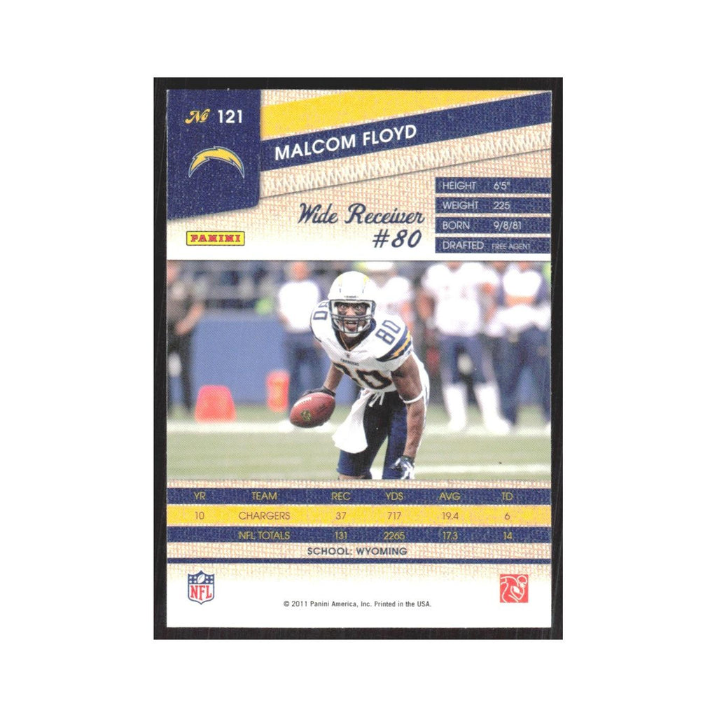 2011 Panini Threads Malcom Floyd San Diego Chargers #121