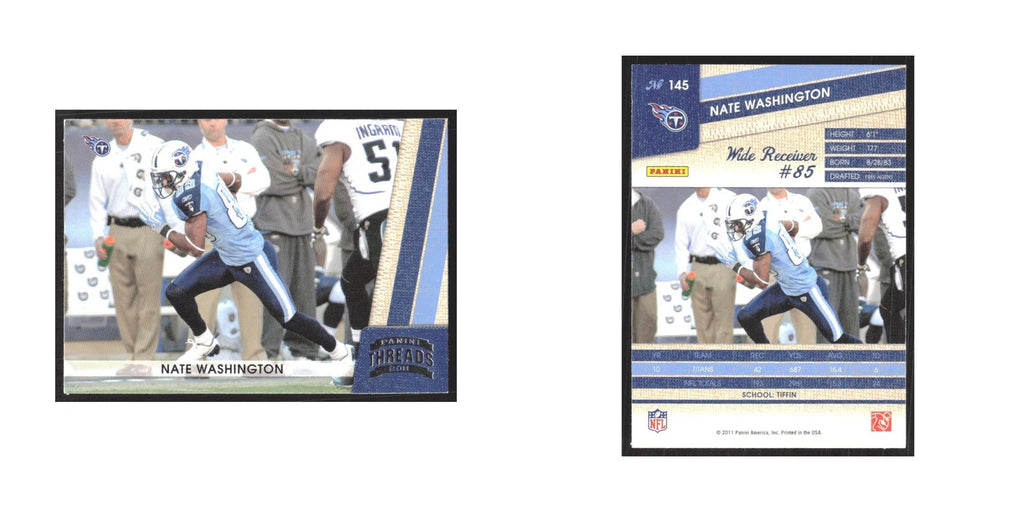 2011 Panini Threads Nate Washington Titans #145