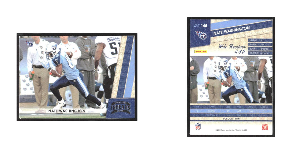 2011 Panini Threads Nate Washington Titans #145
