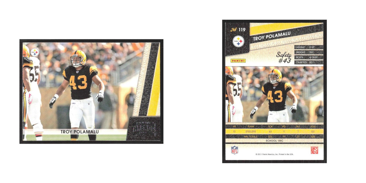 2011 Panini Threads Troy Polamalu Steelers #119