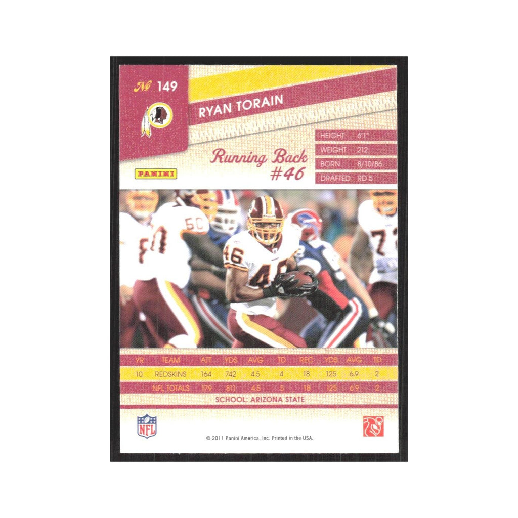 2011 Panini Threads Ryan Torain Redskins #149