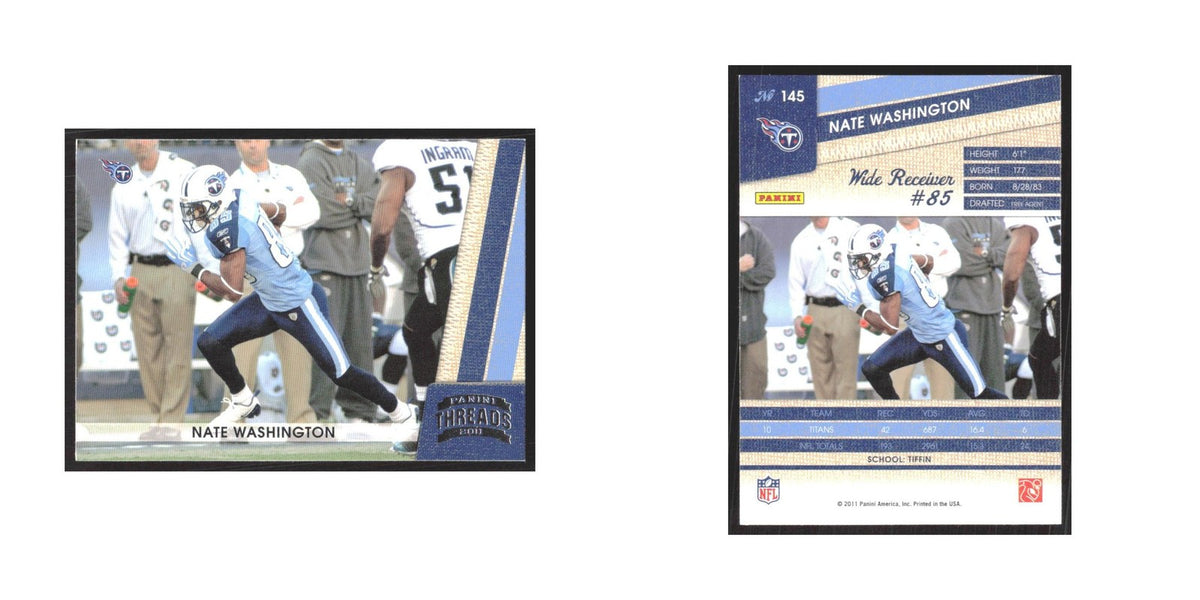 2011 Panini Threads Nate Washington Titans #145