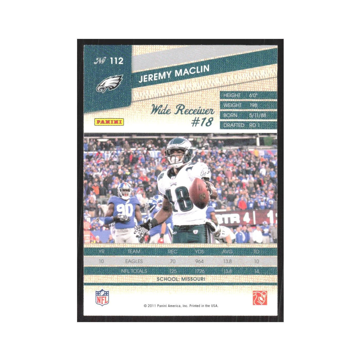 2011 Panini Threads Jeremy Maclin Eagles #112