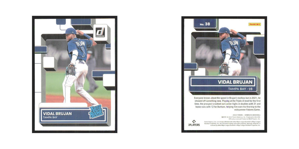 2022 Donruss Vidal Brujan RC Rays #38