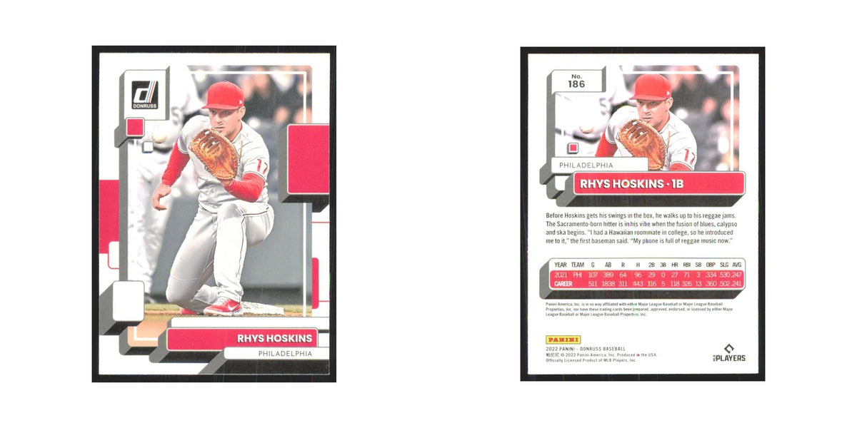2022 Donruss Rhys Hoskins Phillies #186