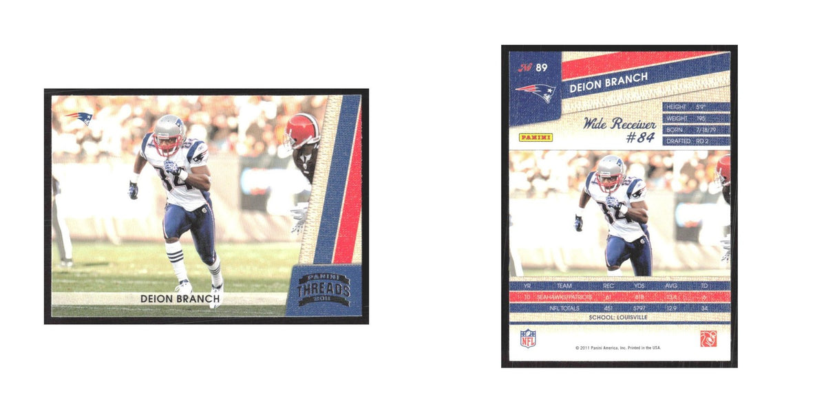 2011 Panini Threads Deion Branch Patriots #89