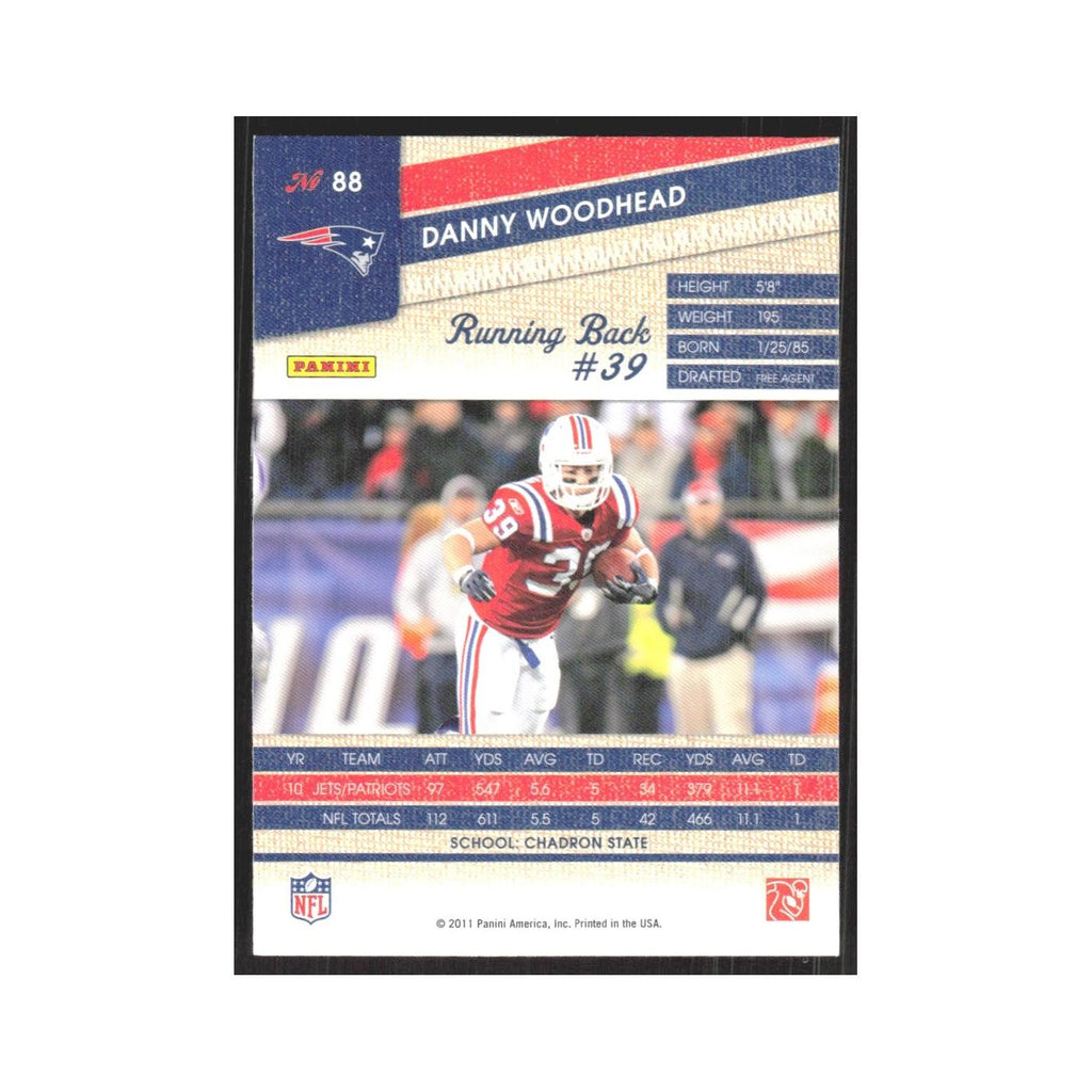 2011 Panini Threads Danny Woodhead Patriots #88