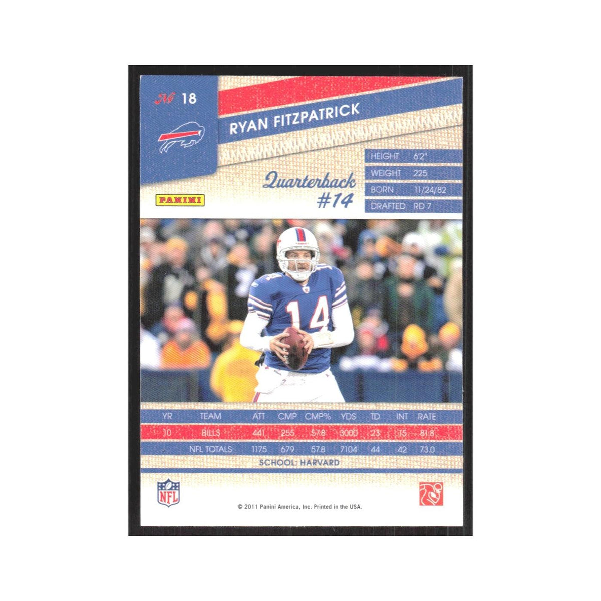 2011 Panini Threads Ryan Fitzpatrick Bills #18