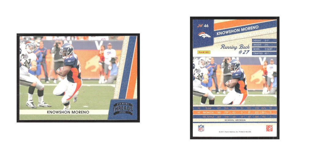 2011 Panini Threads Knowshon Moreno Broncos #46
