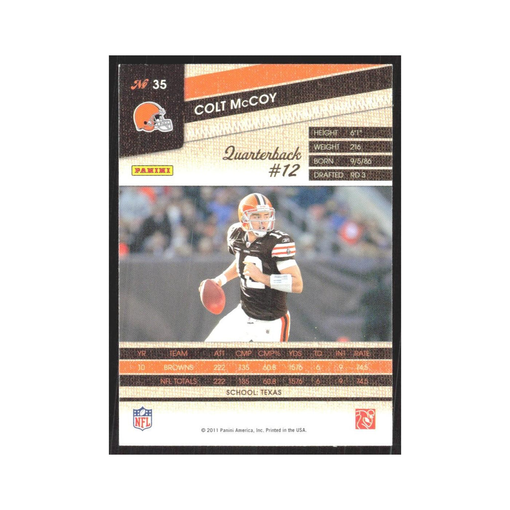 2011 Panini Threads Colt McCoy Browns #35
