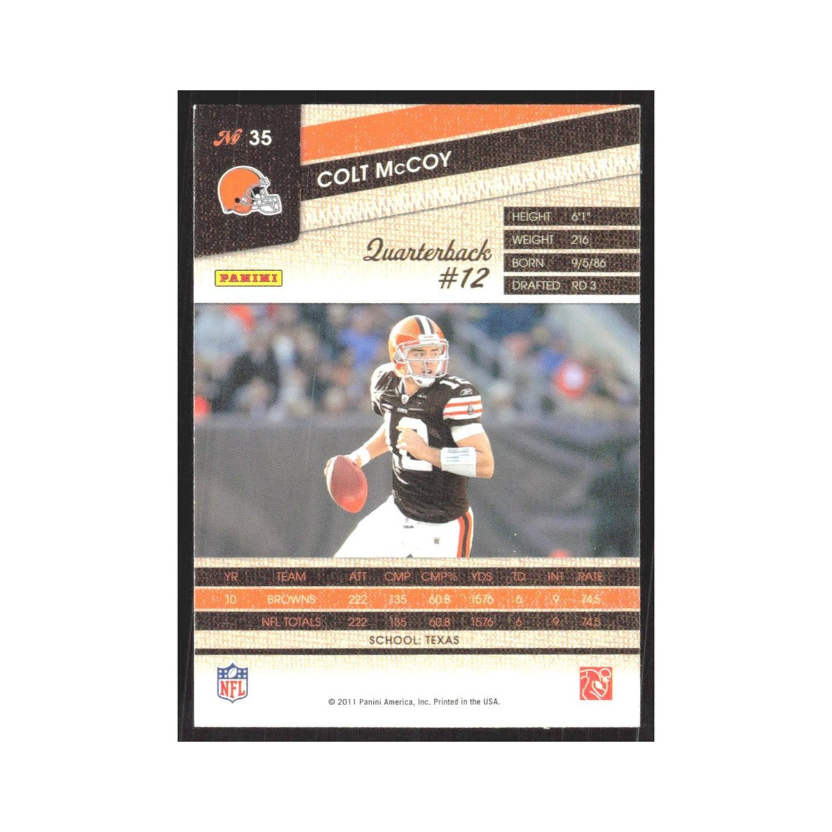 2011 Panini Threads Colt McCoy Browns #35