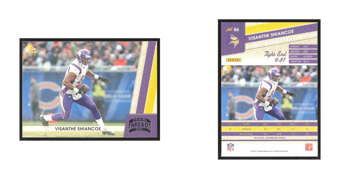 2011 Panini Threads Visanthe Shiancoe Vikings #86