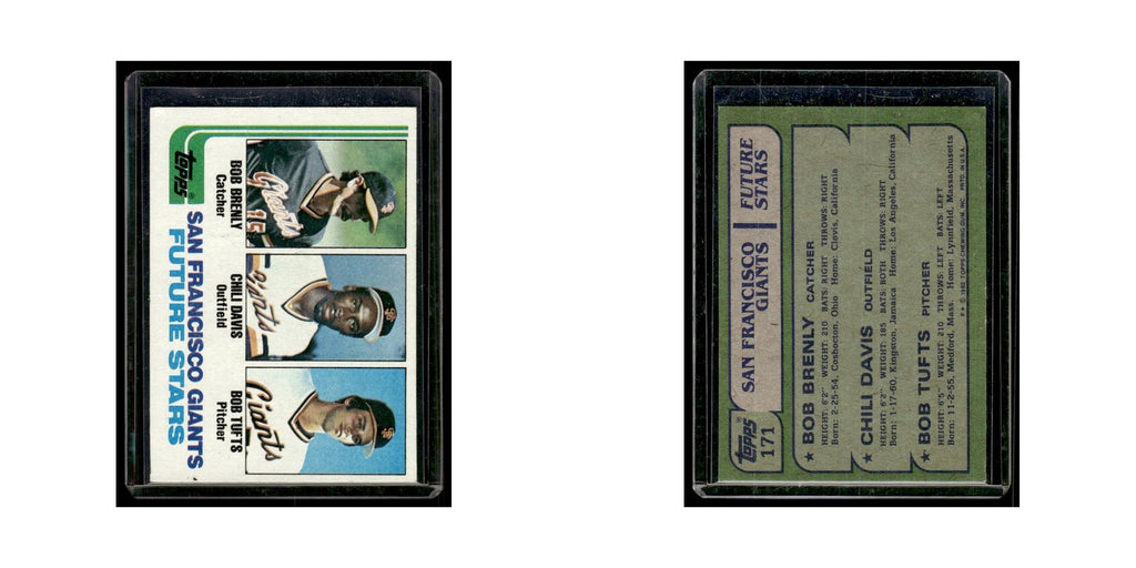 Bob Brenly Chili Davis Bob Tufts Rookie 1982 Topps #171.0 Baseball Card NM
