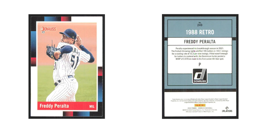 2022 Donruss Freddy Peralta Brewers #249