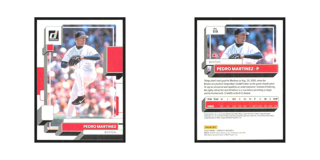 2022 Donruss Pedro Martinez Red Sox #119