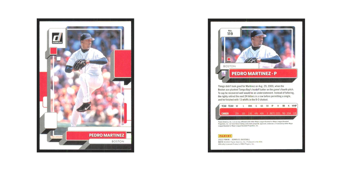 2022 Donruss Pedro Martinez Red Sox #119