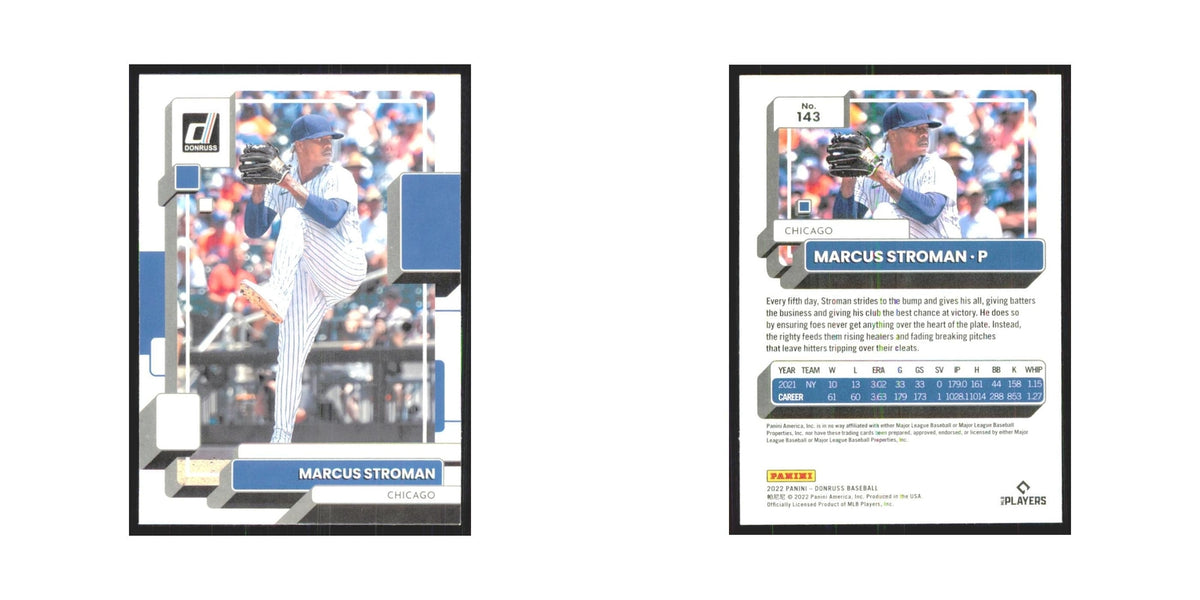 2022 Donruss Marcus Stroman Cubs #143