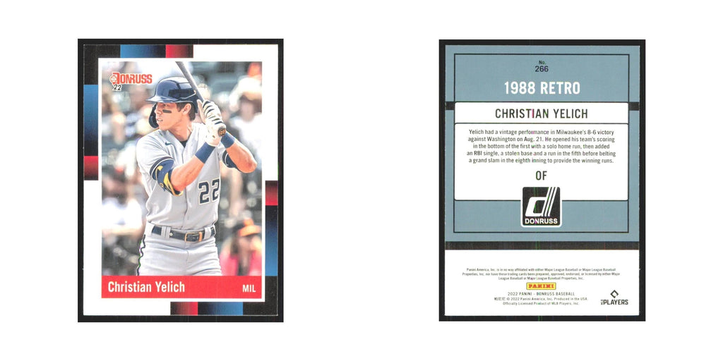 2022 Donruss Christian Yelich Brewers #266